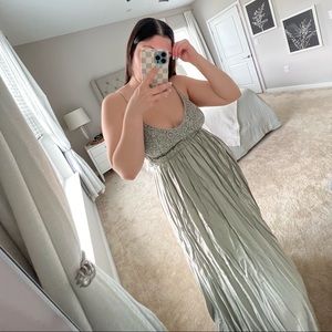 Pink Lily Once in a Lifetime Sage Maxi Dress- Size M